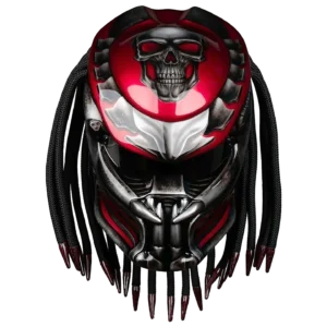 Predator Fanged Skull — Custom Airbrush Motorcycle Helmet
